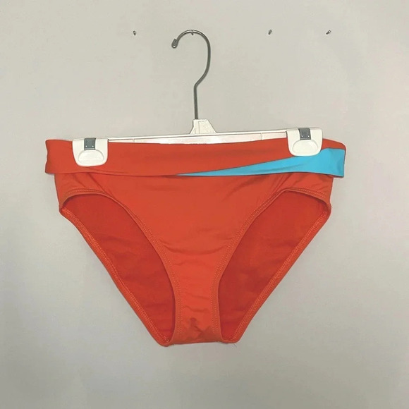 Tommy Bahama Other - Tommy Bahama Orange and Blue Crossover Front Layered Bikini Bottom